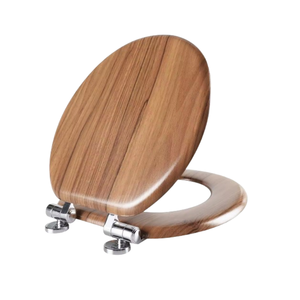Siège de toilette rond en bois moulé avec charnières à fermeture silencieuse et à dégagement rapide, facile à installer et à nettoyer par <span class=keywords><strong>Angol</strong></span> Shiold - Product Image 1