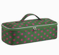 Tas Penyimpanan Pengering Rambut Polka Dot Tas Penyimpanan Pengering Rambut Portabel Kapasitas Besar untuk Alat Pengeriting Rambut