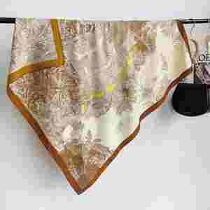Pañuelo de Seda de Terciopelo Cuadrado de 90x90cm con Estampado de Diseño Nuevo y Moderno, 100% Poliéster, para Mujer, YHK0015 - Product Image 3