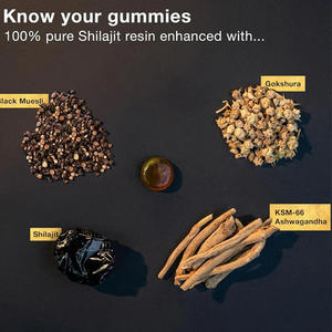 Натуральные веганские жевательные конфеты из чистого гималайского шиладжита с ашвагандхой, черным мюсли и гокшурой для повышения силы и роста мышц - Product Image 2