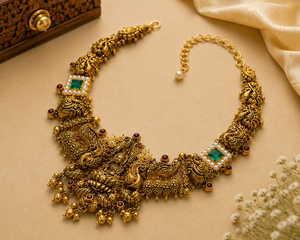 Collier court en or 24 carats, 16,53 grammes, bijoux indiens traditionnels faits à la main pour femmes, mariage, cérémonie nuptiale - Product Image 6