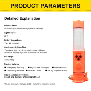 Jvante 6-1 6-in-1 Đa-Chức năng đèn pin chiếu sáng khẩn cấp cho sân bay phòng cháy chữa cháy xách tay PVC cửa sổ popping thiết bị - Product Image 5