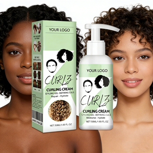 Crème définissante pour boucles, lotion pour boucles personnalisée, contrôle des frisottis, hydratation, rehausseur de boucles pour cheveux, crème définissante pour femmes noires - Product Image 1