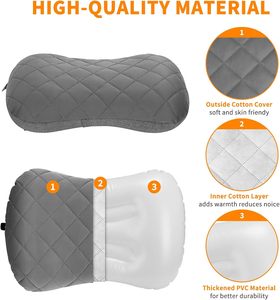 Oreiller de camping gonflable portable et imperméable en polyester 100% avec un nombre de fils de 200TC - Product Image 3