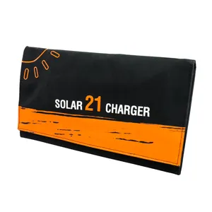 Panneau solaire pliable portable 21W 5V, chargeur rapide pour téléphone, extérieur, camping, chargement solaire USB, étanche