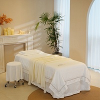 Ensemble de draps de lit de massage pour salon de beauté 4 pièces de haute qualité