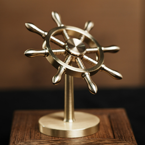 Meilleur prix précision pur laiton navire barreur <span class=keywords><strong>volant</strong></span> gouvernail barreur main <span class=keywords><strong>Spinner</strong></span> - Product Image 2