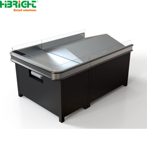 HiBRIGHT Oval Supermarket Gondola <b>Shelving</b> <b>Solid</b> <b>Wood</b> 4-Tier Heavy Duty Pre-Assembled With Back Freestanding - Product Image 2