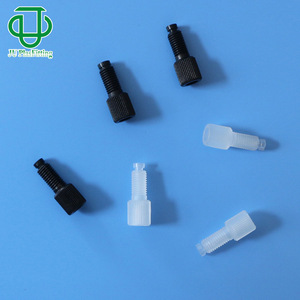 Connecteur à raccordement externe fileté JU PlasFitting PP en plastique 1/4-28UNF pour tube rigide - Product Image 1