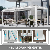 Pergola à lames orientables en aluminium anti-UV, pergola à lames orientables en aluminium écologique, pergola à lames orientables en aluminium intelligente