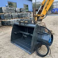 Godet mélangeur Yuezhuo 3000 kg haute efficacité pour excavatrice/chargeuse/pelle compacte, idéal pour le chargement de matériaux légers (ciment, sable)