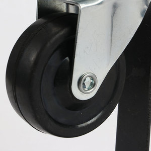 Solid Rubber <b>Caster</b> <b>Wheels</b> 2.5 Inch Flat Swivel Omnidirectional No Brake Black Durable General Use - Product Image 1
