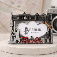 Cadeau promotionnel en gros, souvenir touristique personnalisé en résine 3D, aimant de réfrigérateur avec cadre photo, Rome, Italie, Berlin, Allemagne