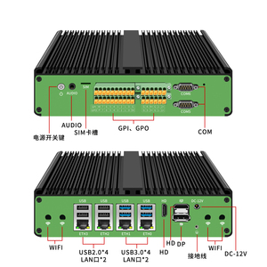 BKHD 2025 Goedkope Desktop Soft router 3 Schermen 8 USB-poorten GPIO <span class=keywords><strong>4G</strong></span> 5G WIFI Intel Core i3 i7 Fanloos 4 i210 1G Ethernet 6 RS485 - Product Image 4