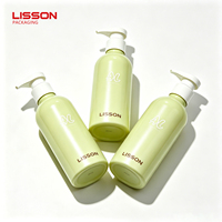 Flacon de shampoing liquide en aluminium de luxe de 350 ml avec tête de pompe, flacon pompe pour gel douche, pour salon professionnel, soins capillaires