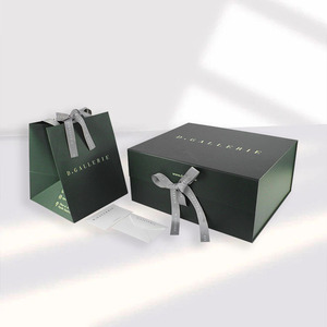 Custom Size Magnetic Folding Luxury Black Gift <b>Paper</b> Box Custom Logo Collapsible Packaging Magnetic <b>Boxes</b> With Ribbon Multicolor - Product Image 5