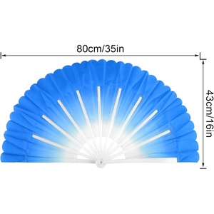 Abanico Plegable Grande para Baile en Línea, Kungfu Chino, <span class=keywords><strong>Taichi</strong></span>, Festivales de Música, Abanico <span class=keywords><strong>con</strong></span> Sonido al Aplaudir - Product Image 4