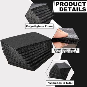 <span class=keywords><strong>Frienda</strong></span> - Juego de 12 Láminas de Espuma de Polietileno Negra de 12x8x0.5 Pulgadas de Grosor, Personalizables para Envío, Almacenamiento y Proyectos de Bricolaje, Hechas en China - Product Image 3