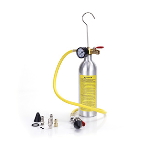 Kit de nettoyage des conduits de climatisation automobile avec manomètre et tuyau pour l'entretien du système d'évaporation - Product Image 1