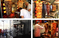 Machine à Kebab Shawarma à gaz commerciale, Machine à Doner Pita pour poulet