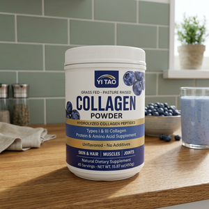 Poudre de Collagène Hydrolysé 450g, Bovins Élevés en Pâturage, Types I et III, Complément Alimentaire pour Adultes, Soutient la Peau, les Articulations et les Muscles - Product Image 1