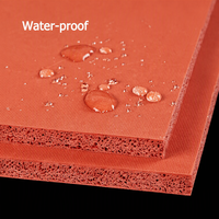Feuille de mousse de silicone rouge texturée en tissu, épaisseur 1 mm, personnalisable, avec propriétés d'amortissement des vibrations