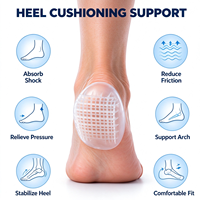 Coussinets de talon en gel de silicone souple, absorbant les chocs, inserts de chaussures pour la marche, la course, le sport et l'usage quotidien