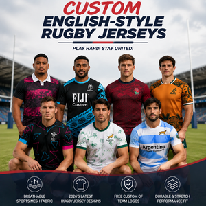 T-shirts à manches courtes pour hommes, essentiels pour les fans de rugby, avec logo personnalisé de l'équipe nationale de rugby 2026, logo de marque gratuit - Product Image 1