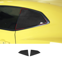 Décalcomanie de lunette arrière en fibre de carbone pour Chevrolet Camaro 2017 + Accessoire extérieur automobile