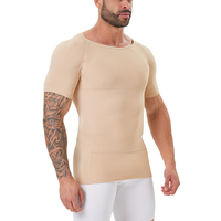 Sous-vêtement de compression thermique tricoté pour homme, effet ventre plat, dissimule la gynécomastie, gaine amincissante, corset