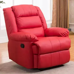 Italien rotes Leder drehbares Liege sofa für Wohnzimmer zu Hause