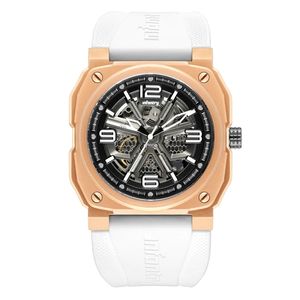 歩兵用ラグジュアリースポーツスケルトンメカニカルウィメンズウォッチODM/OEM 100m防水ケースラバーバンドダイバー機能ポインターダイヤル - Product Image 3