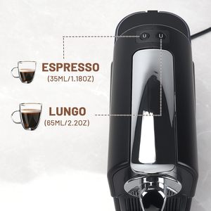 Cafetera Eléctrica de Cápsulas con Bomba de 20 Bares y 1350W de Potencia, Color Blanco, para Hogar, Oficina, Hotel, Restaurante y Bar - Product Image 2
