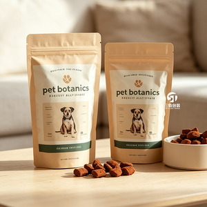 Digital Printing Kraft Paper <b>Pet</b> Freeze Dried Food Packaging Pouch 113g 227g Window Zipper Aluminum Foil Factory OEM - Product Image 1
