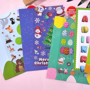 Autocollant d'étiquette en PET coloré imperméable à bulles avec 26 lettres, vente en gros, pour emballage artisanal pour enfants - Product Image 1