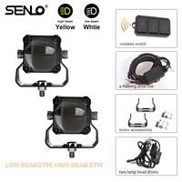 Phares LED Senlo X1 Plus, systèmes d'éclairage pour moto, mini phare de conduite, feux auxiliaires pour motos
