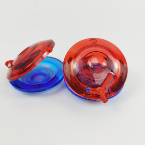 Castañuelas transparentes rojas y azules, instrumentos musicales de percusión para niños de 2 a 6 años, juguete unisex - Product Image 2