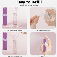 Vente flash - Atomiseur de parfum de luxe 10 ml, flacon de parfum rechargeable, flacon de parfum de voyage de poche avec boîte