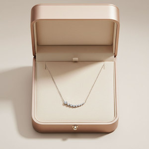 Collar de Gargantilla con Colgante de Diamantes Naturales Multiformes en Oro Blanco de 18K, Joyería Fina Elegante y Exquisita de Alta Calidad, Regalo para Mujer - Product Image 6