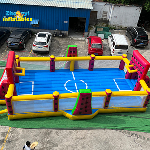 Cancha <span class=keywords><strong>de</strong></span> Fútbol y Fútbol Acuático Inflable para Exteriores con Suelo, Castillo Hinchable para Deportes y Juegos - Product Image 2