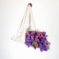Sac fourre-tout élégant en toile personnalisé avec logo pour bouquets de fleurs, pochette florale réutilisable pour mariages et cadeaux
