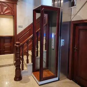 Elevador doméstico Villa Elevador doméstico pequeno elevador 100kg-400kg para toda a palavra pressão hidráulica de vidro interno