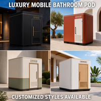 Ensemble WC et Douche Mobile de Luxe, Séparation Humide/Sèche, Écologique, Durable, Personnalisable, Salle de Bain Portable pour École, Parc, Extérieur