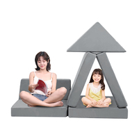 Modulares zusammen klappbares Kinder sofa mit Flip-Feature-Schnitt-Kletter kissen für jüngere Kinder