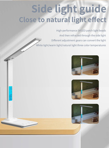 Không dây sạc bàn đèn thông minh displayclock hiển thị nhiệt độ 3 Màu nhiệt độ stepless mờ 15W sạc không dây - Product Image 6