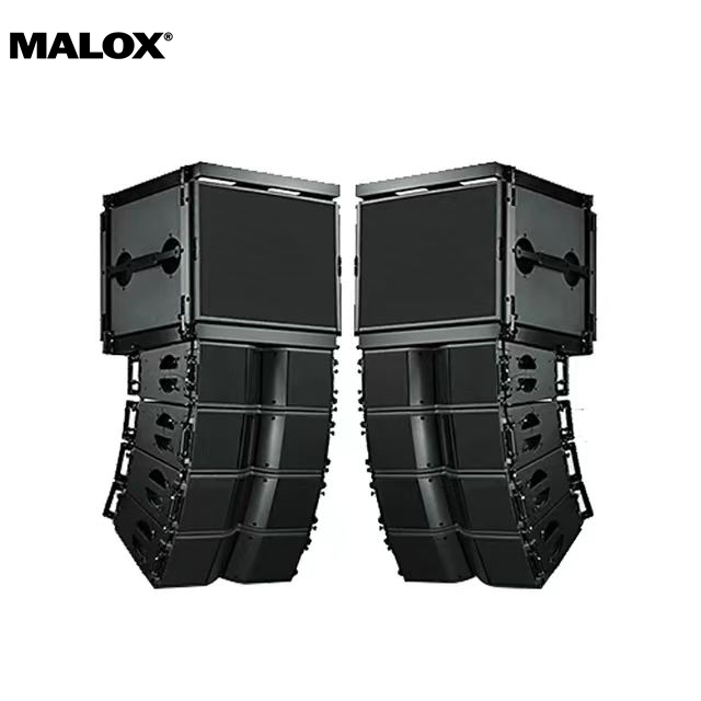 Professional Dual 10 Inch 2 Way Line Array Speaker Sound System Stage Audio Equipment Passive Powered Portable Metal