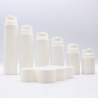 Botella de crema con bomba sin aire de plástico PP blanco de 100 ml, envase cosmético de 100 ml, 30 ml, 50 ml, 80 ml, 120 ml, 150 ml, botella de champú al vacío