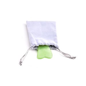 En stock! Naturel vert jade xiuyan corne de buffle guasha gua sha outil avec des sacs-cadeaux - Product Image 2