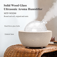 Diffuseur d'arômes électrique ultrasonique à dôme en verre Young Living Aria noir, avec base en ciment, pour usage domestique – Nouveauté 2026, Offre Spéciale