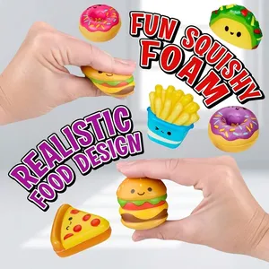 12pcs Latex Mini Squeeze Squishy Toys Unisex School Birthday <b>Gift</b> Pack 14 Years Various Food Fries Slow-Rising <b>Random</b> Styles - Product Image 6
